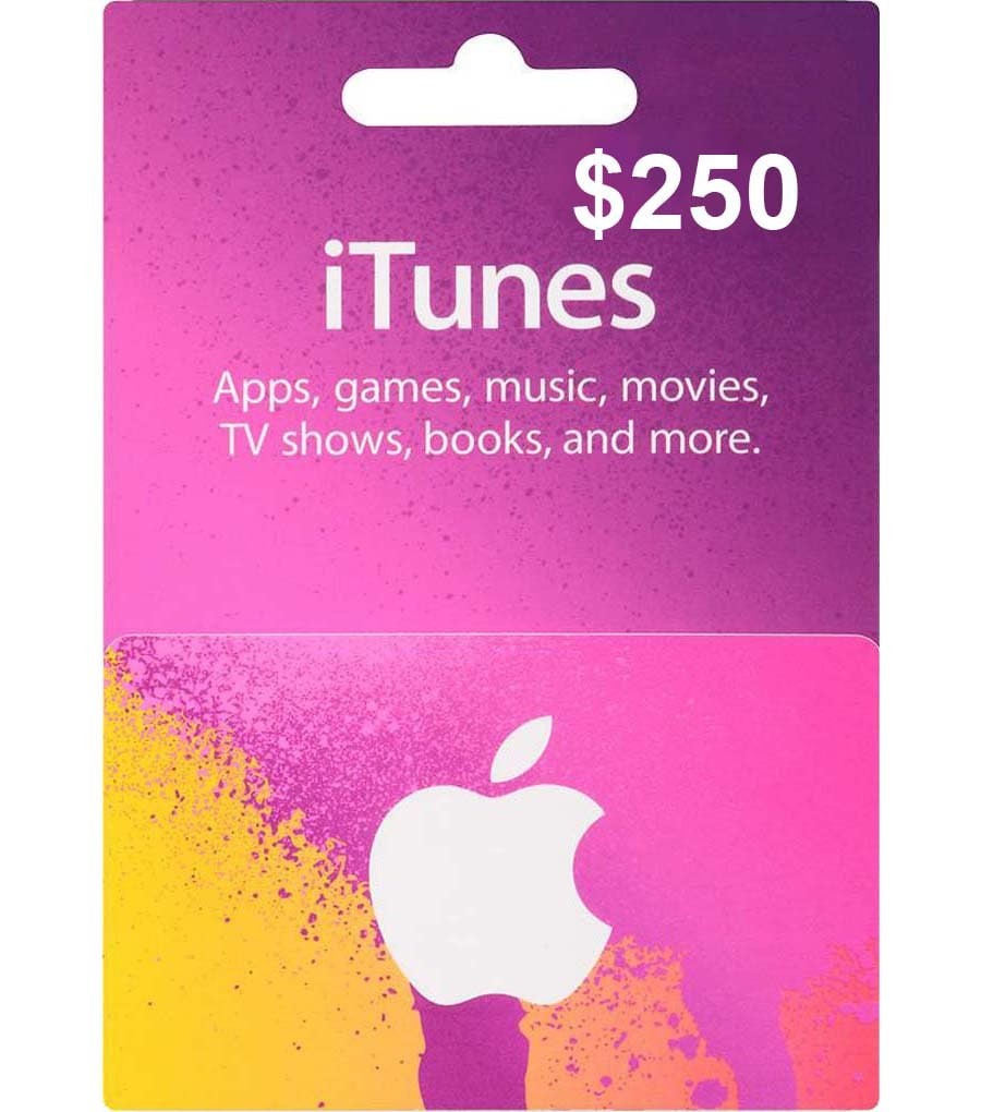 Apple iTunes $250 Gift Card USA Digital Voucher Code (Instant Delivery on E-Mail)